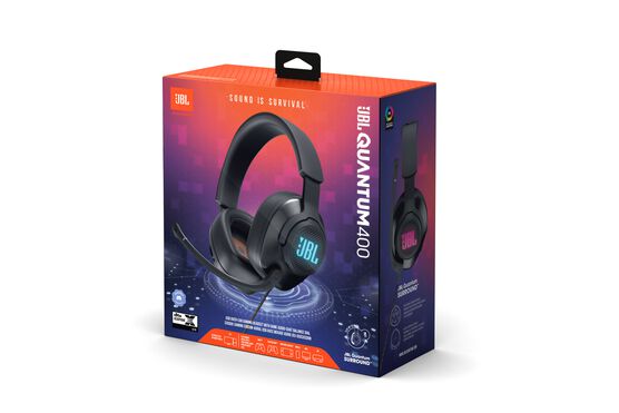 JBL Quantum 400 - Black - USB over-ear PC gaming headset with game-chat dial - Detailshot 15 JBL Quantum 400 - Black - USB over-ear PC gaming headset with game-chat dial - Detailshot 15